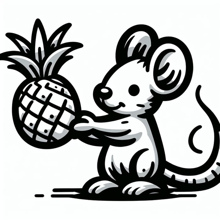 Playful Mouse with Live Grenade - Cute Rodent Imagery