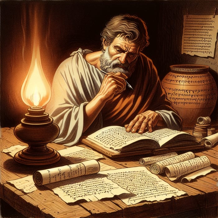 Socrates Studying Philosophy | Classic Ancient Greek Era