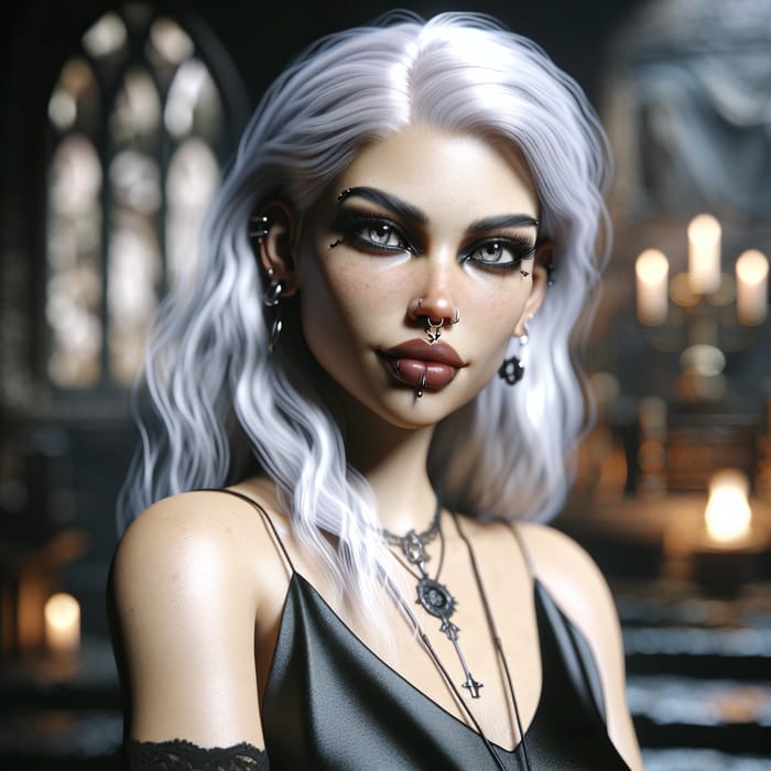 Highly Detailed Gothic Woman of Hispanic Descent | Photorealistic Art