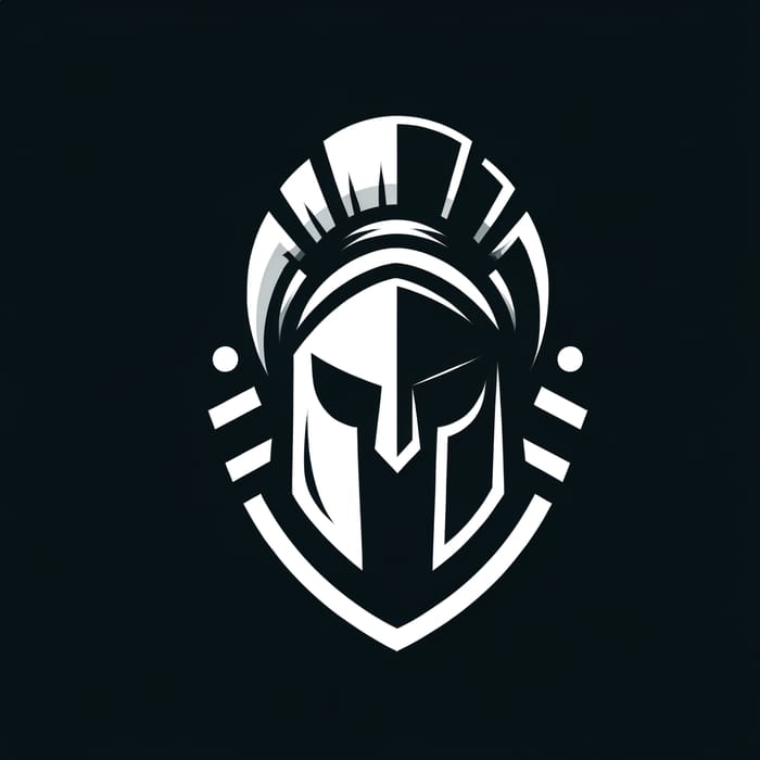 Bold Spartan Helmet Logo Design