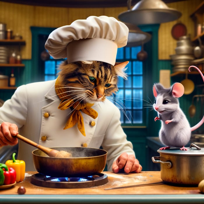Cat Chef in Ratatouille: A Whiskerly Tail of Culinary Delight