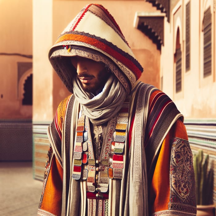 Man in Moroccan Attire: Traditional Clothin...