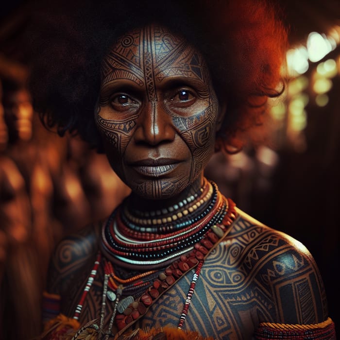 Papua New Guinea Woman: Traditional Attire & Tribal Tattoos