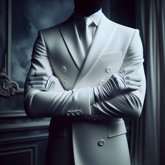 Elegant Secret Group Member in All-White Suit