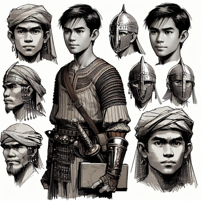 17-Year-Old Filipino Warrior: Ancient Attire & Local-Inspired Accoutrements