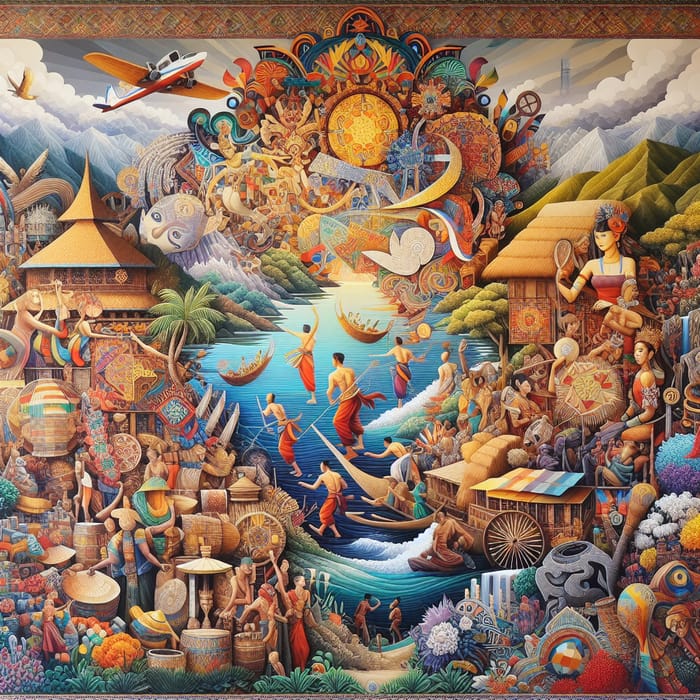 Fusion of Philippine Traditions in Digital Art Mural