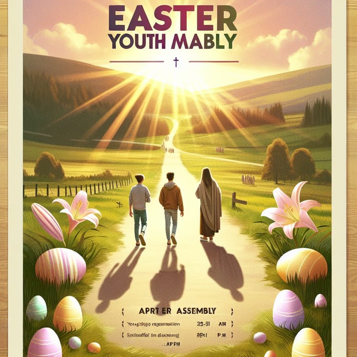Easter Youth Assembly: The Road to Emmaus Inspired Poster