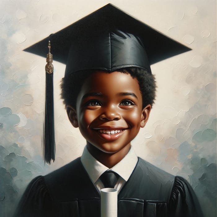 African Boy Graduating Portrait