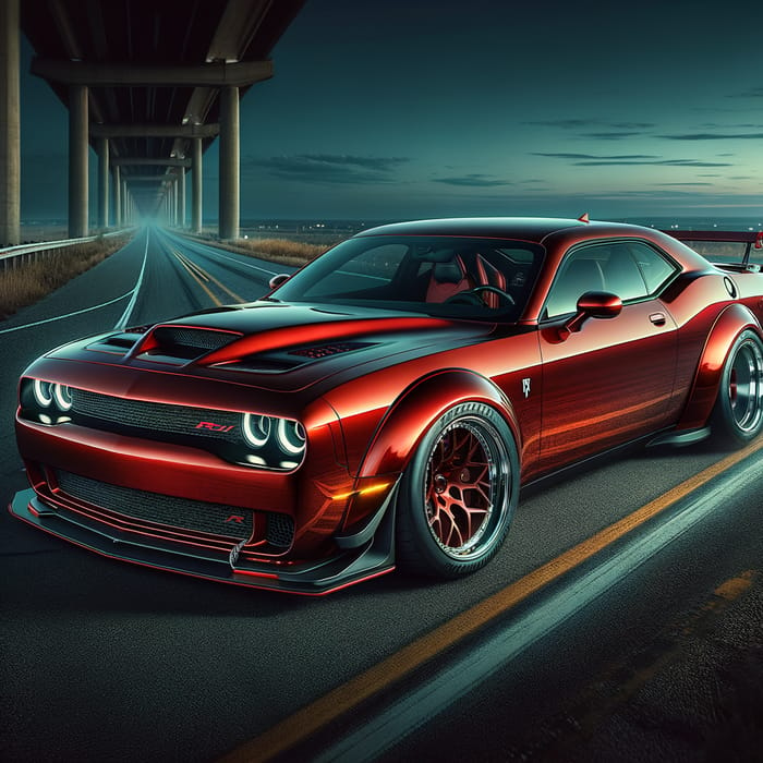 Sleek Hellcat: Iconic Muscle Car