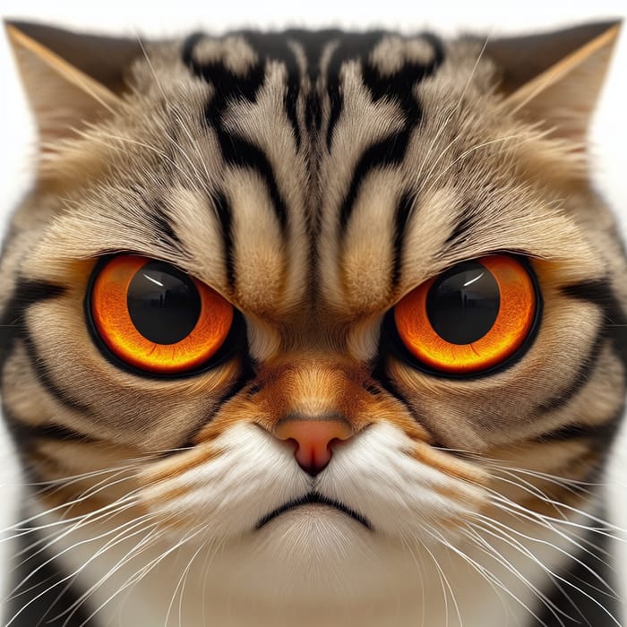 Make the Cat Angrier: Enhance Aggression with Fiery Eyes & Flattened Ears