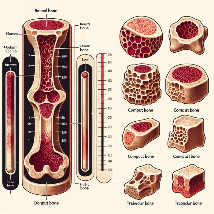 Bone Density: Scientific Illustration & Comparison