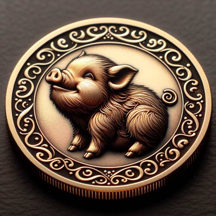 Miniature Pig Coin - Exquisite Design