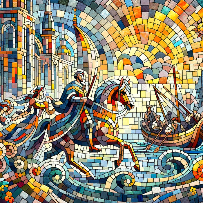 Mosaic Art Scene - Creative Work Fragment