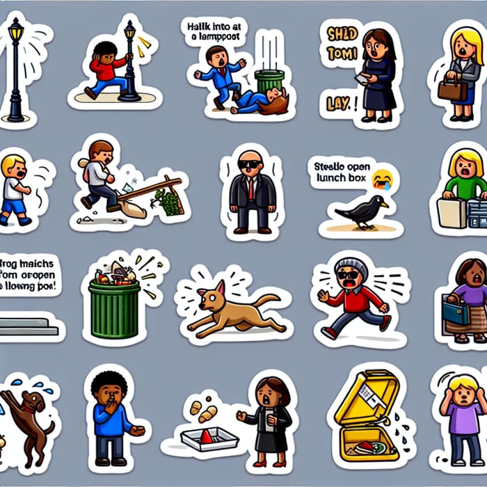 Funny Blunders Stickers: Creative & Diverse Collection