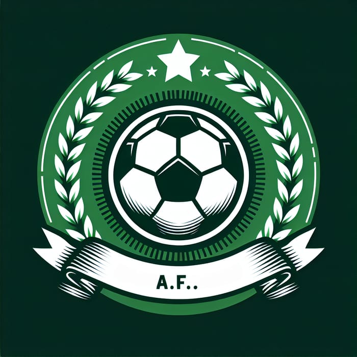 Atletico Nacional Soccer Team Badge - Green Background and Laurel Wreath