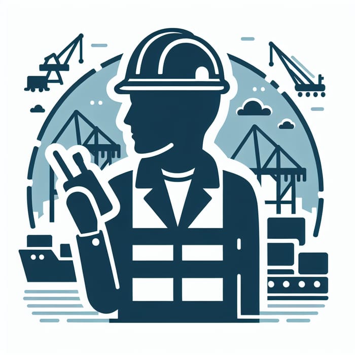 Port Operator Icon: Illustration of Port Worker