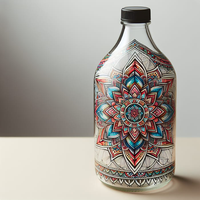 Colorful Mandala Bottle Art