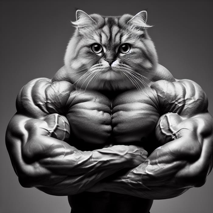Muscular Cat: Impressive Feline with Robust Physique