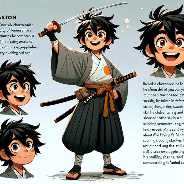 Yamato: Cheerful Young Samurai Boy Character Design