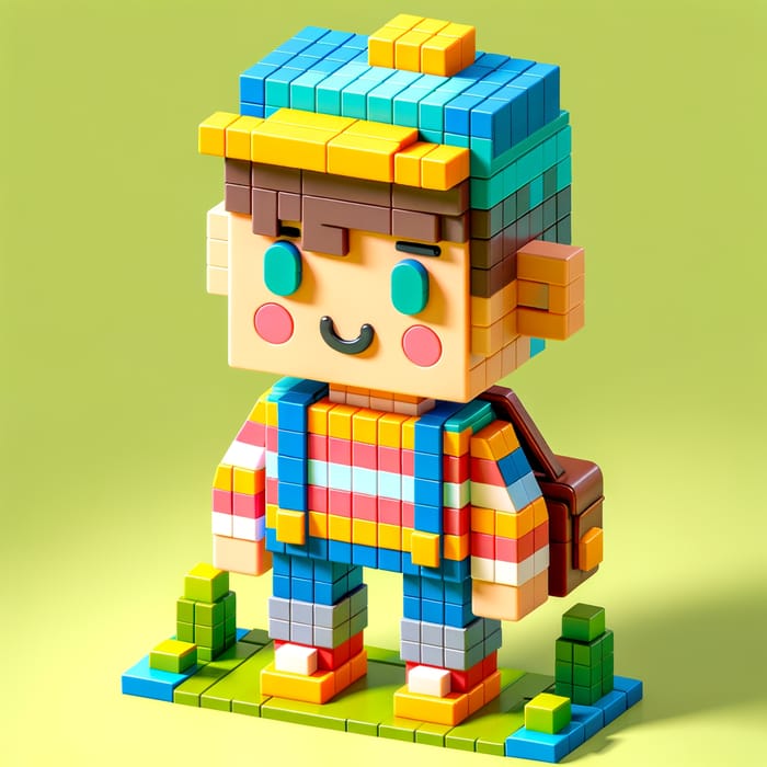 Colorful Voxel Character for Kids – Playful Design