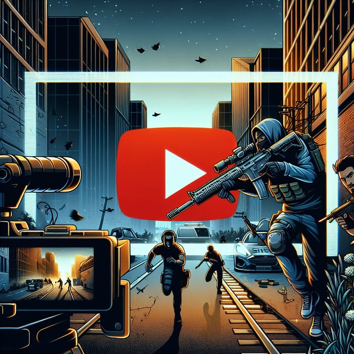 YouTube GTA V Roleplay Thumbnail | Exciting Visuals & Guns
