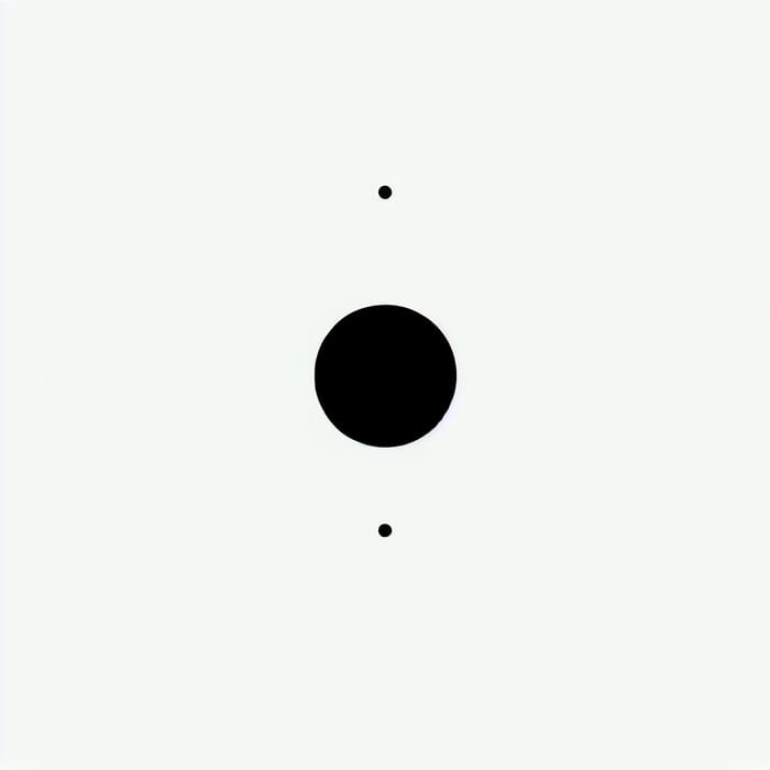 Stylish Minimalistic Black Dot Artwork