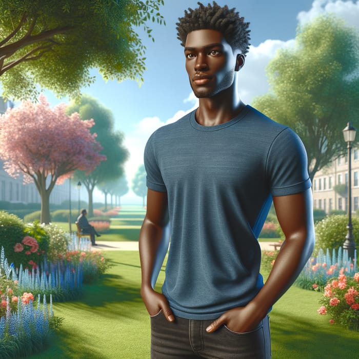 Captivating Park Portrait of a Black Male Individual