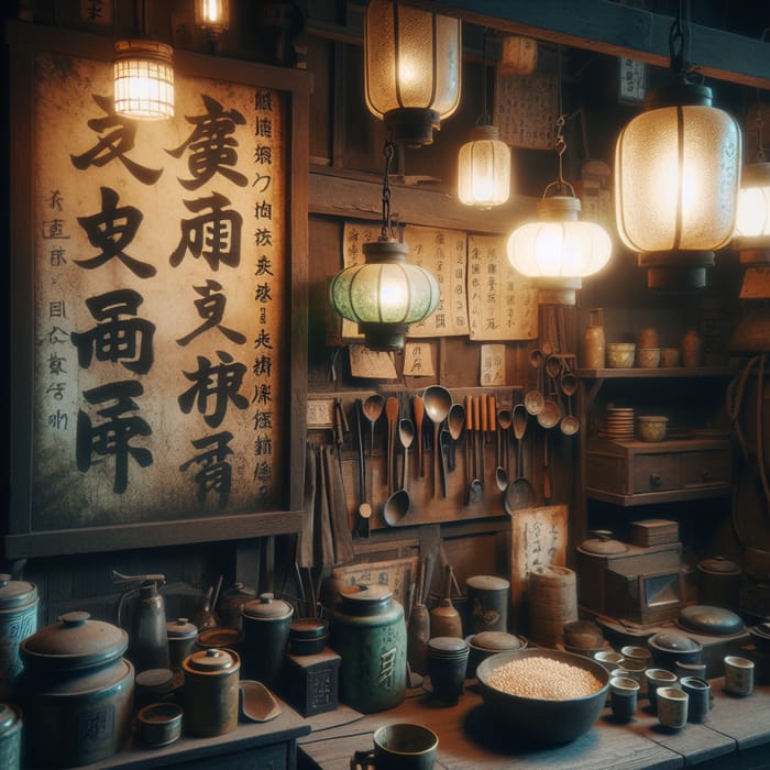 Old Japanese Dumpling Shop Interior | Worn-out Decor