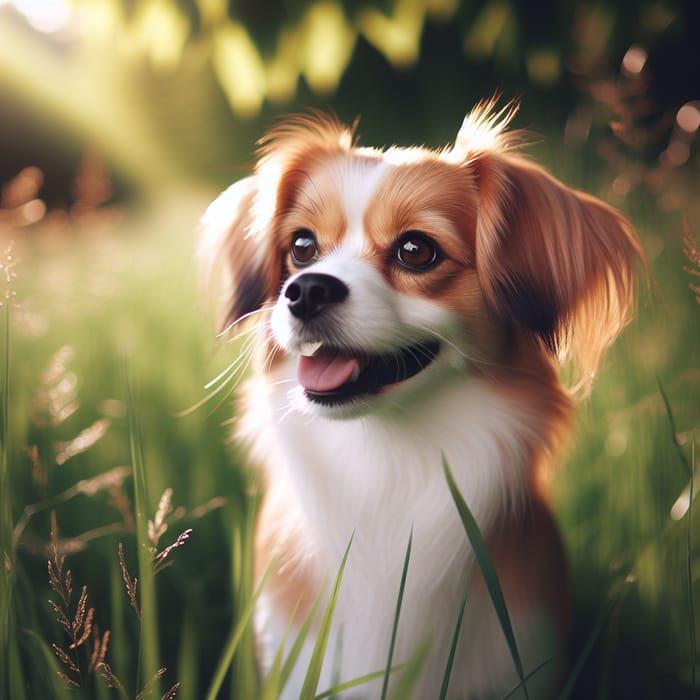 Adorable Dog in Green Field | Pet Portrait