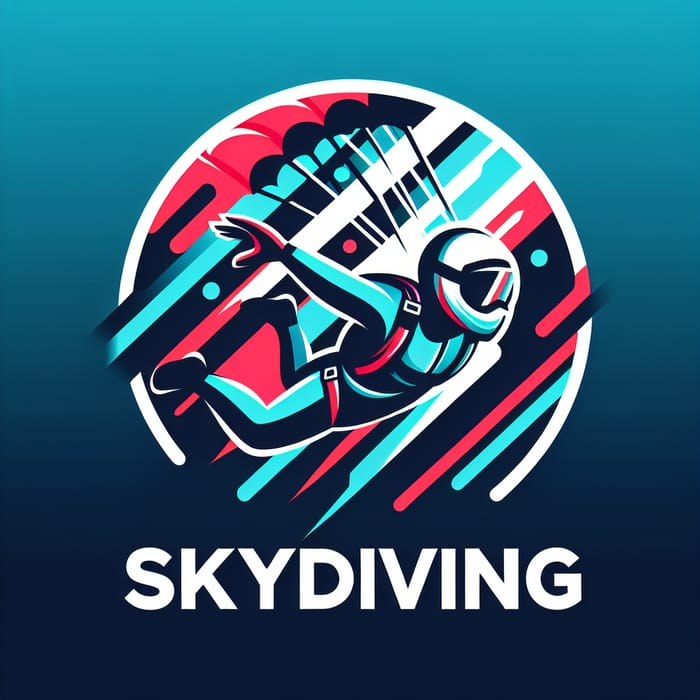 Thrilling Skydiving Logo Design | Extreme Adrenaline Rush