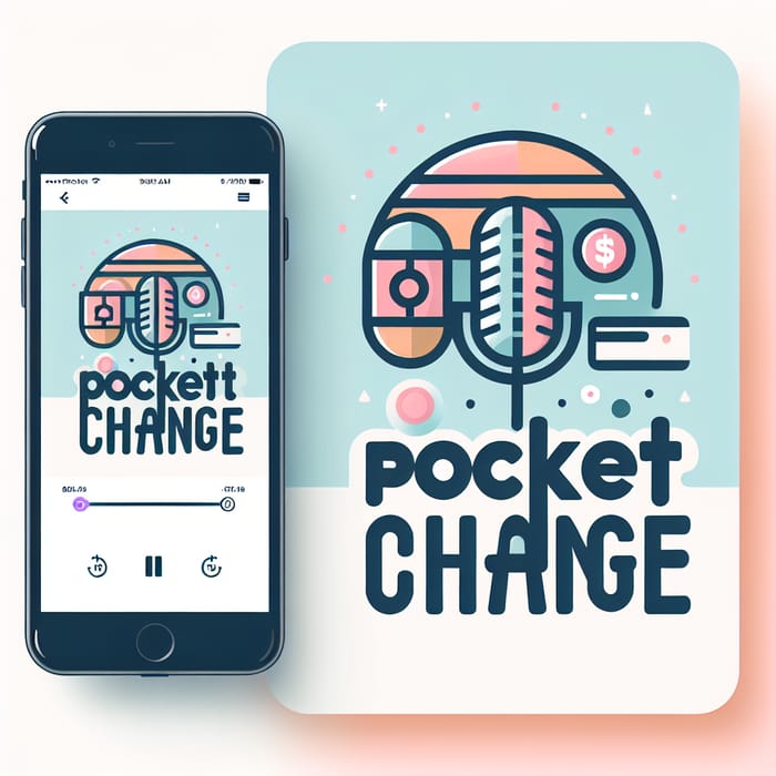 Pocket Change Podcast Logo Design | Clean & Modern Geometric Logo