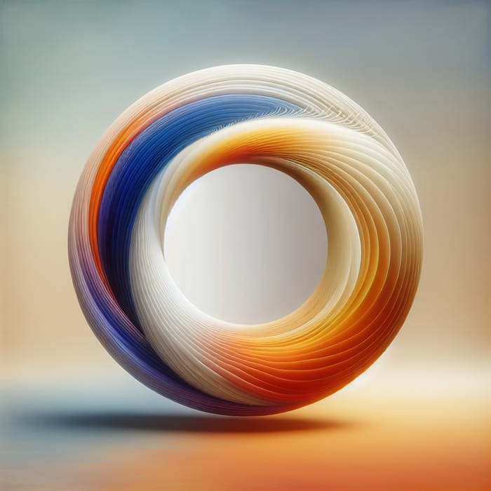 Spiritual Circle: White to Orange Gradient | Symbolizing Spiritual Purity & Influence