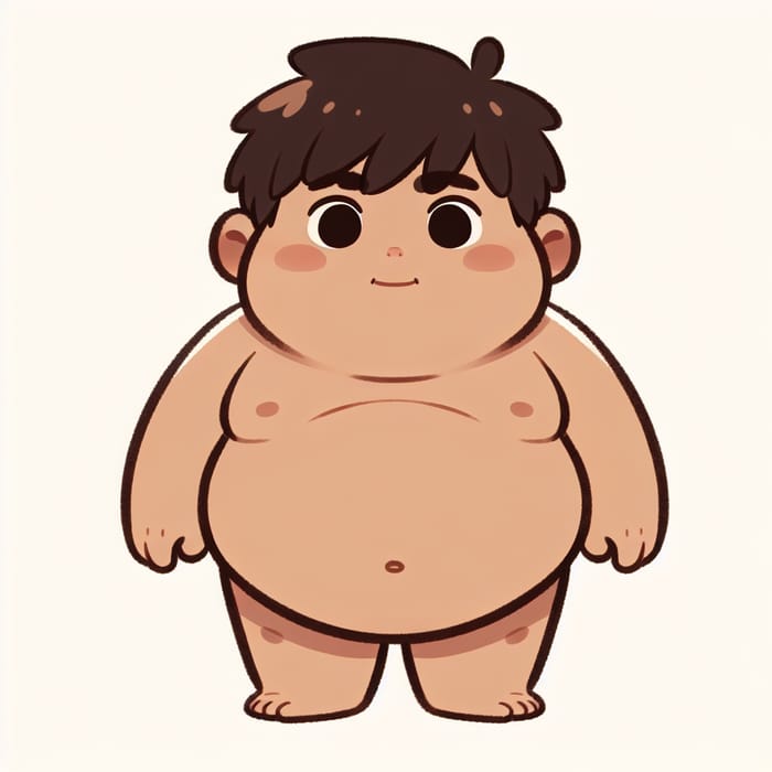 Chubby Male Cartoon Character