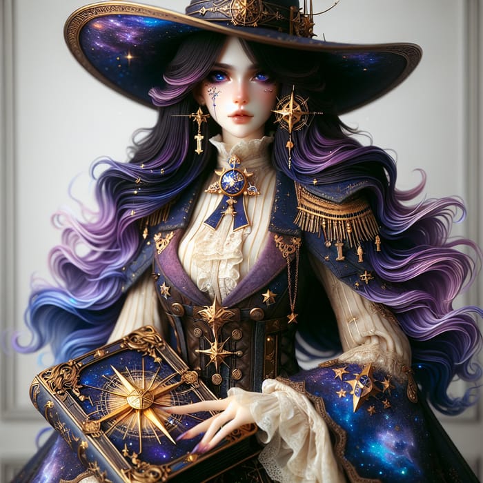 Mona from Genshin Impact: Mystic Astrologer with Star Chart Book