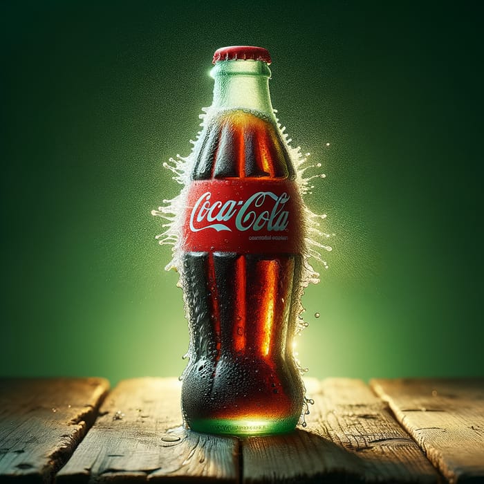 Lively Coca-Cola Bottle: Bursting with Personality