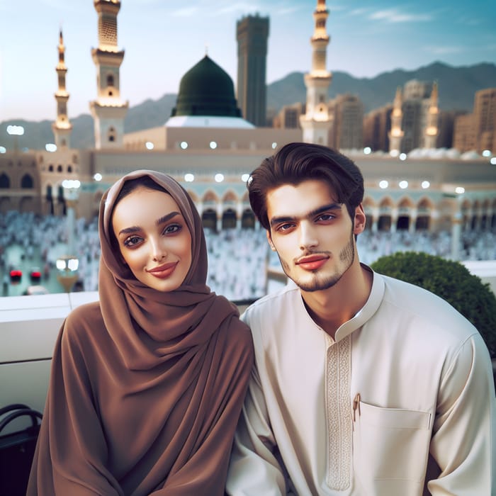 South Asian Couple in Madinah Exuding Elegance & Calm | Laiba & Asad