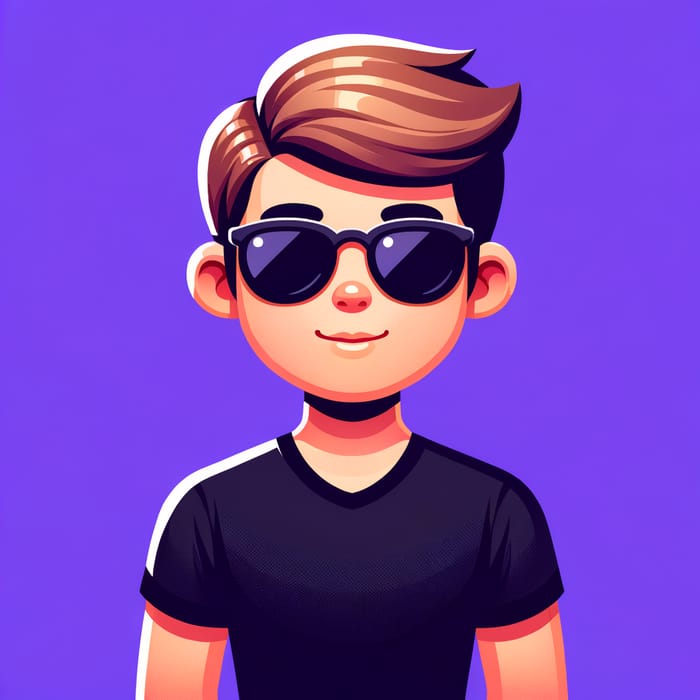 Stylish Cartoon Boy Vector Art Illustration