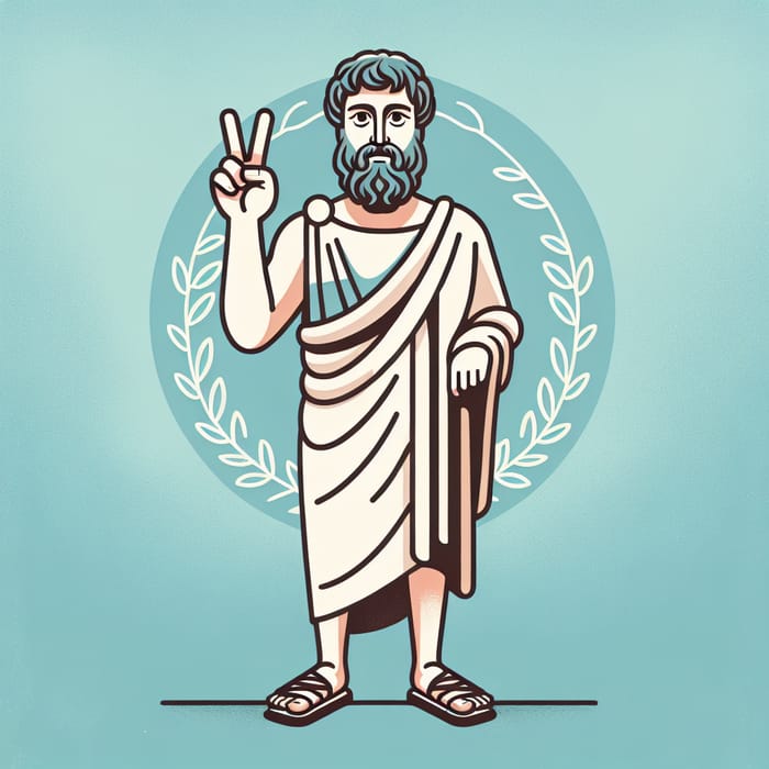 Aristotle | Peace Sign Pose Standing