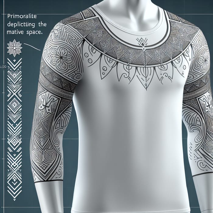 Modern Geometric Sleeve Design with Negative Space Emphasis