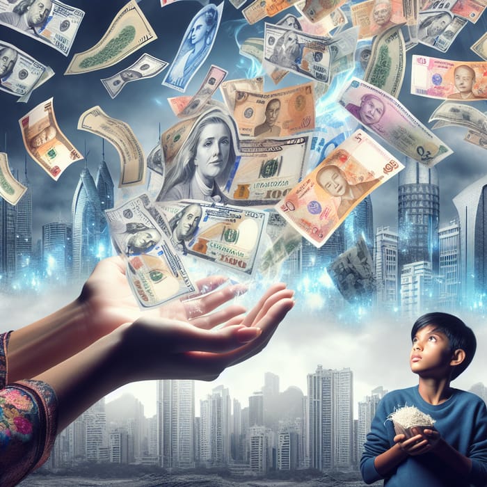 Money Impactful Scene: Symbolizing Global Economy's Power