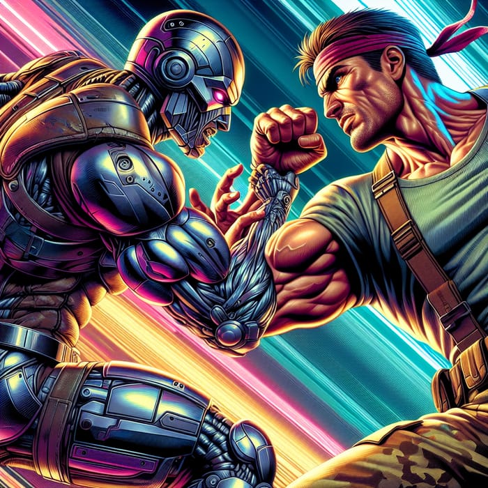Arnold Schwarzenegger vs Sylvester Stallone - Intense Battle Scene
