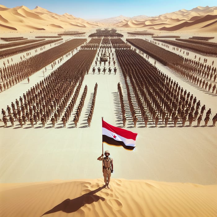 Yemeni Army Military Parade in the Desert Yemeni Army Military Parade in the Desert