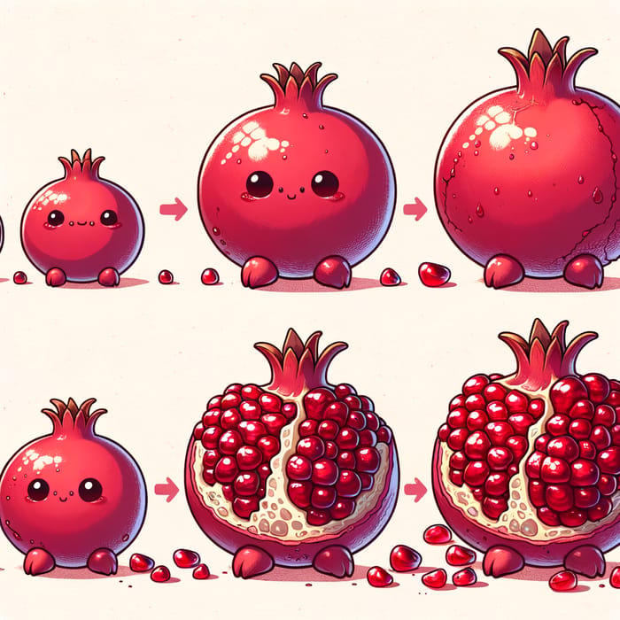 Pomegranate Creature Evolution Line: From Seed to Ruby Gem