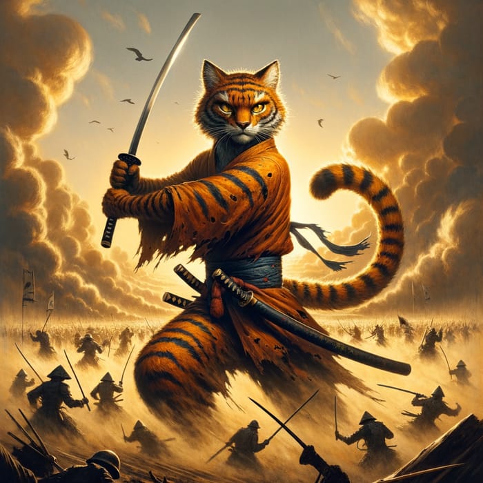 Tigger Warrior: Epic Katana Battle