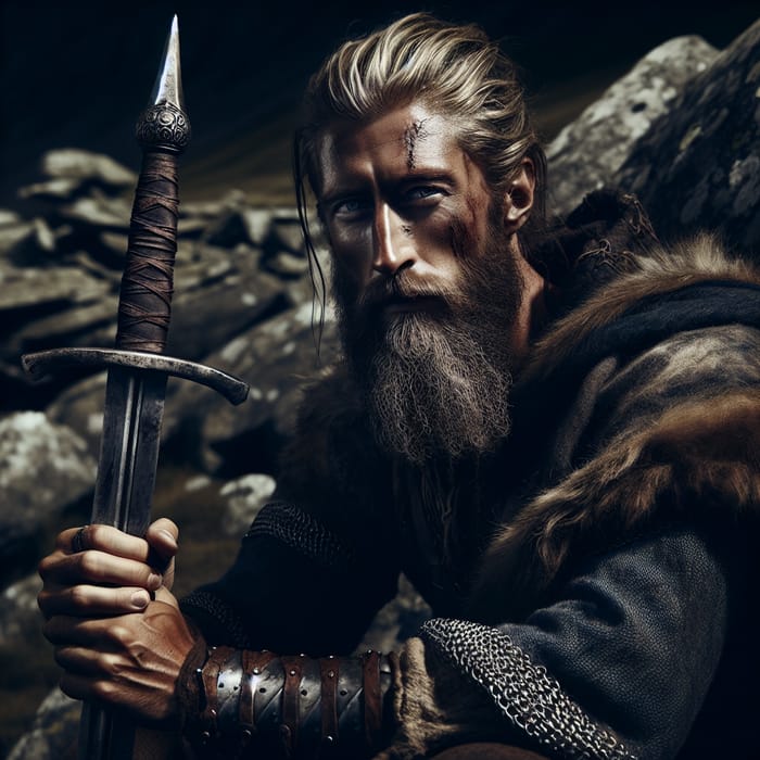 Weathered Norse Warrior | Dramatic Rugged Depiction
