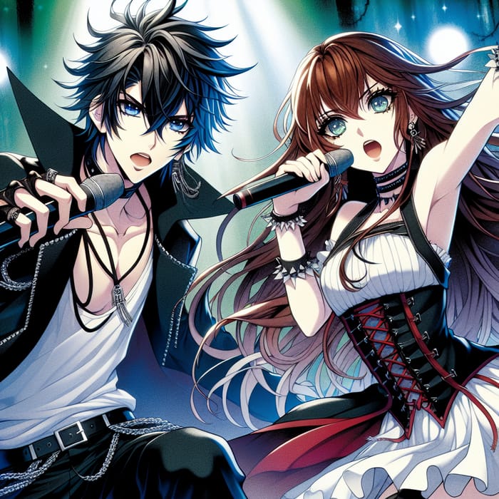 Energetic Kirito and Asuna Rap Duet | Manga Style Illustration