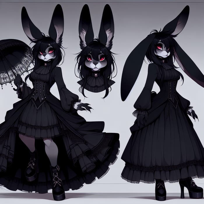 Gothic Furry Female Bunny: Enigmatic Charm in Dark Fashion