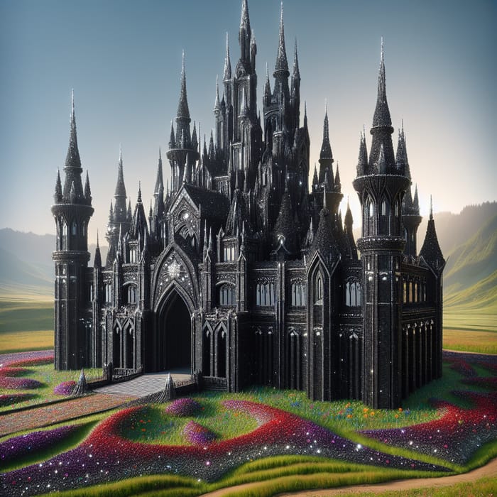 Black Crystal Castle - Shimmering Fortress of Elegance