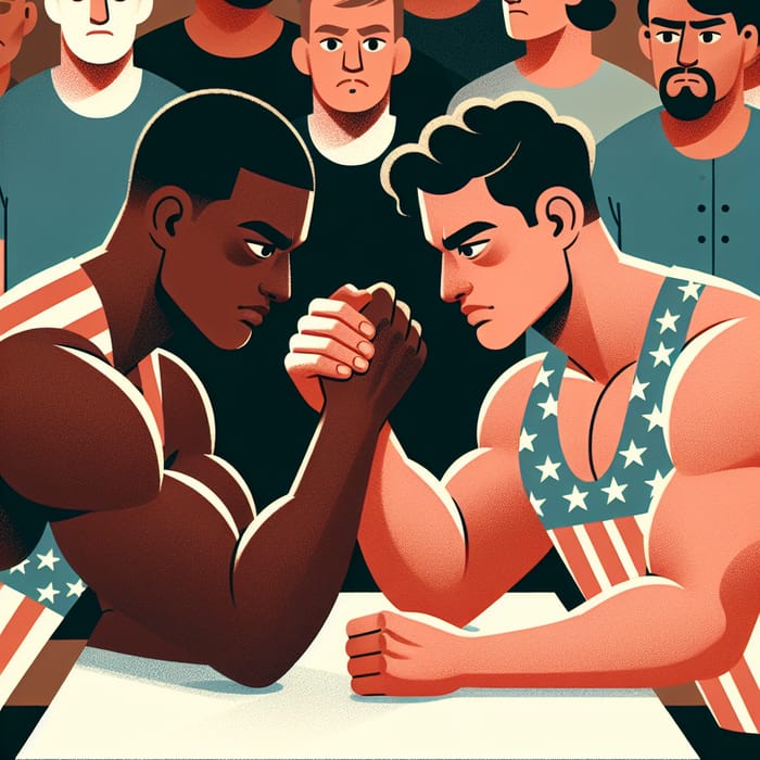 Rocky vs Apollo Creed: Intense Arm Wrestling Showdown