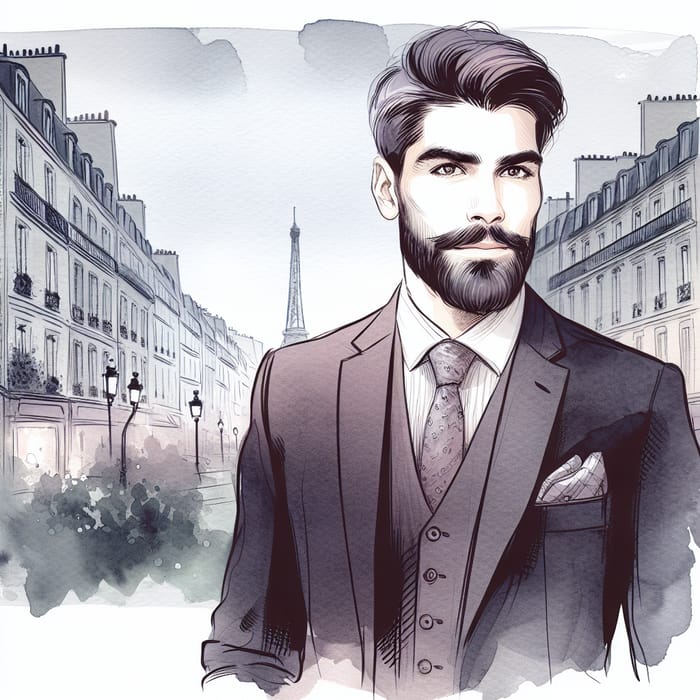 Nicolas - French Gentleman in Paris Illustration